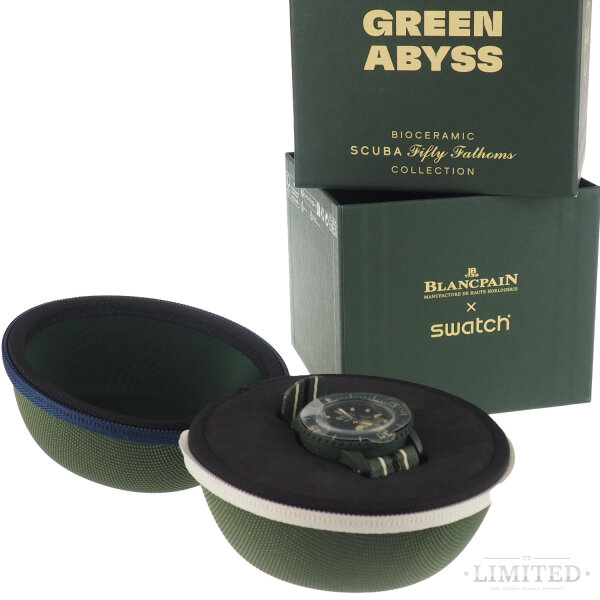 Blaincpain x Swatch Fifty Fathoms Green Abyss - Original mit Zertifikat