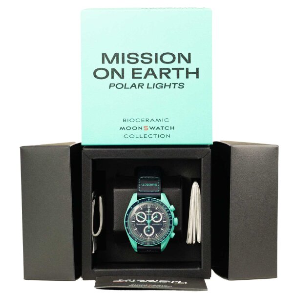 Omega x Swatch Mission on Earth Polar Lights - Original mit Zertifikat